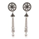 Women Traditional Silver AZ838-OXidised Jhumka Set | German Silver Chand Baliyan & Jhumkas Earrings for Women | Birthday & Anniversary Gift -AZ838-OX-ER49