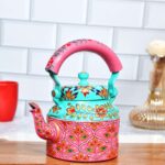 Hand-Painted Aluminium Tea Kettle - 750 ml for kitchen décor Home Décor , Tea Party , Serving