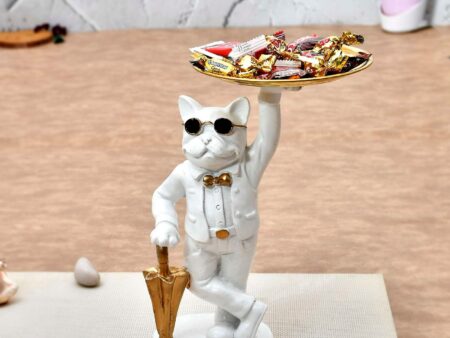 Standing White Bull Dog Sculpture