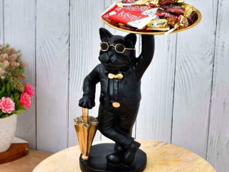 Black Bull Dog Sculpture